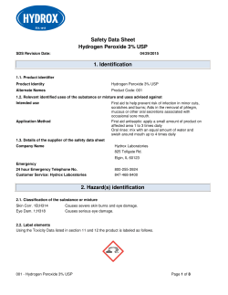 Hydrogen Peroxide - Hydrox Laboratories