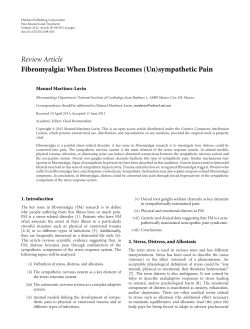 Review Article Fibromyalgia: When Distress Becomes (Un)