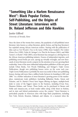 Something Like a Harlem Renaissance West