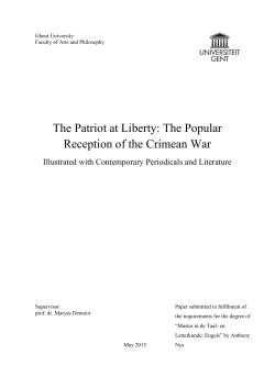 The Patriot at Liberty: The Popular Reception of the Crimean War