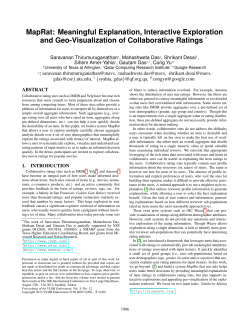 MapRat: Meaningful Explanation, Interactive Exploration and Geo