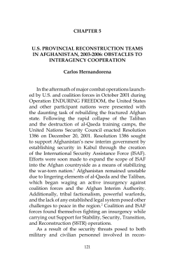 US Provincial Reconstruction Teams in Afghanistan
