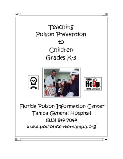 Teaching Poison Prevention to Children Grades K-3