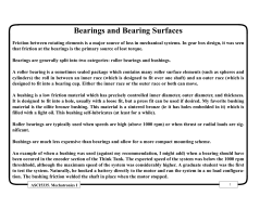 Bearings and Bearing Surfaces