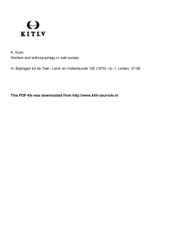 K. Koch Warfare and anthropophagy in Jal&eacute; society In