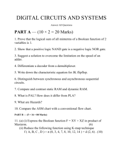 DIGITAL CIRCUITS AND SYSTEMS