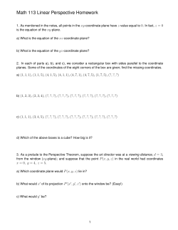 Math 113 Linear Perspective Homework