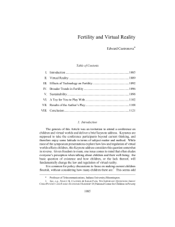 Fertility and Virtual Reality - Washington and Lee University School