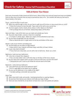 Check for Safety: Home Fall Prevention Checklist