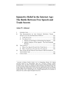 The Battle Between Free Speech and Trade Secrets