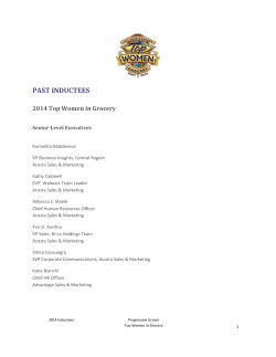 past inductees - Top Women in Grocery