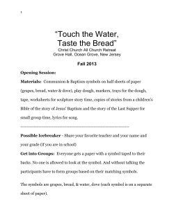 Touch the Water, Taste the Bread