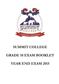 summit college grade 10 exam booklet year end exam 2015