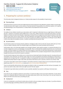 1. Preparing for a prison sentence