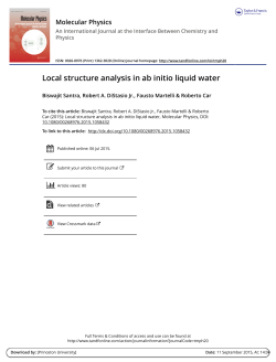 Local structure analysis in ab initio liquid water
