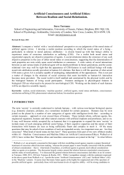 Artificial Consciousness and Artificial Ethics: Between Realism and