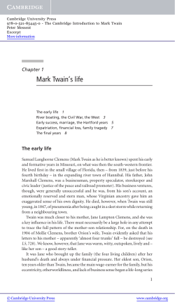 Mark Twain`s life - Beck-Shop