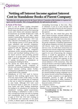 EAC opinion on netting off Int Income against Int cost in SFS