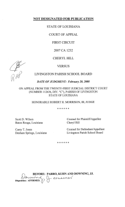 2007CA1232 - First Circuit Court of Appeal