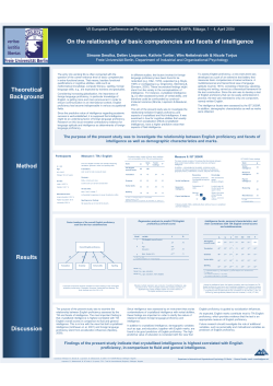 On the relationship of basic competencies and facets of intelligence
