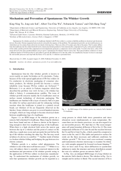 Mechanism and Prevention of Spontaneous Tin Whisker Growth