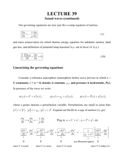 LECTURE 39 Sound waves