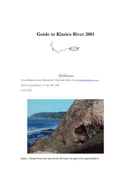 Guide to Klasies River 2001