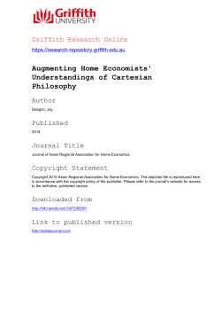 Augmenting Home Economists` Understandings of Cartesian
