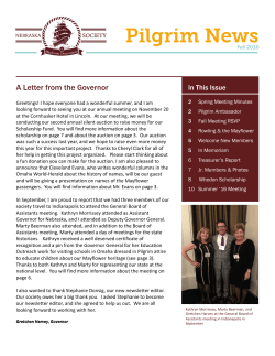 Fall 2016 - Nebraska Society of Mayflower Descendents