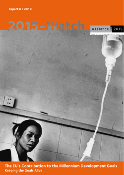 The EU`s Contribution to the Millennium Development Goals