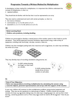Calculations Progression Multiplication (NC2014) – final updated1