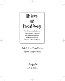 Life Events and Rites of Passage