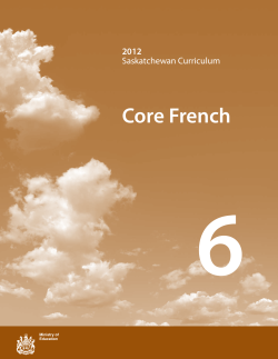 Core French - Publications Centre