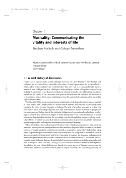 Musicality: Communicating the vitality and interests of life