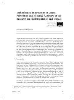 Technological Innovations in Crime Prevention