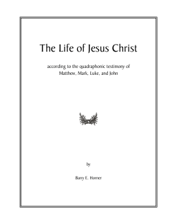 The Life of Jesus Christ