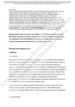 1 Implementation of the Convention on the Means of Prohibiting and