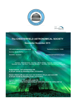 November 2015 - Chesterfield Astronomical Society
