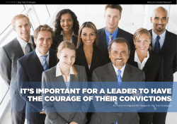 it`s important for a leader to have the courage of their convictions