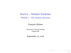 Human Societies - UNC