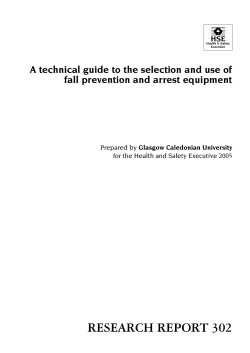 A technical guide to the selection and use of fall prevention and