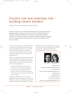 Country risk and sovereign risk &ndash; building clearer borders