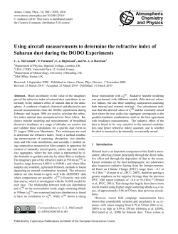 Using aircraft measurements to determine the refractive index of