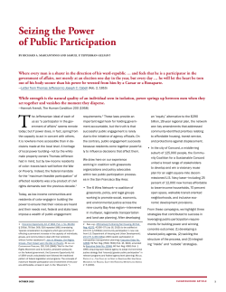 Seizing the Power of Public Participation