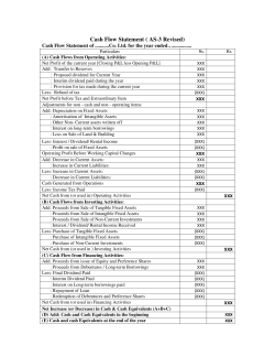 Cash Flow Statement ( AS-3 Revised)