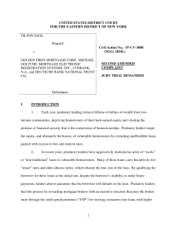 1 UNITED STATES DISTRICT COURT FOR THE EASTERN