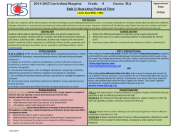 Unit 3: Narrative/Point of View