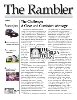 December Rambler - The Georgia Trust for Historic Preservation