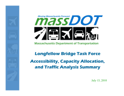 Longfellow Bridge Task Force Accessibility, Capacity