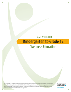 picture_as_pdf Framework for Kindergarten to Grade 12 Wellness